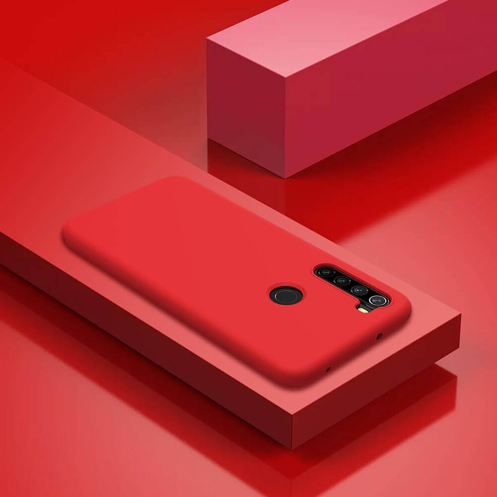 Coque Xiaomi Redmi  Note 8 Silicone Liquide Douce rouge