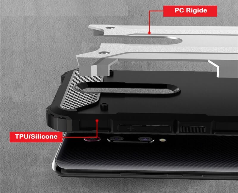 Coque Xiaomi MI 9T double couche Hybride détail