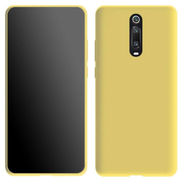 Coque Xiaomi MI 9T Silicone Liquide Douce jaune